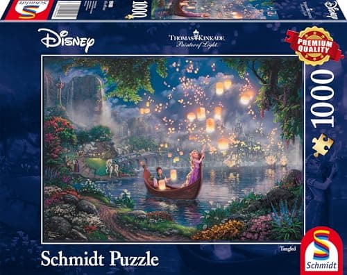 Image of Schmidt Spiele 59480 Disney Rapunzel Thomas Kinkade Repelsteeltje Jigsaw Puzzle, Multi-Colour, 1000 stukjes