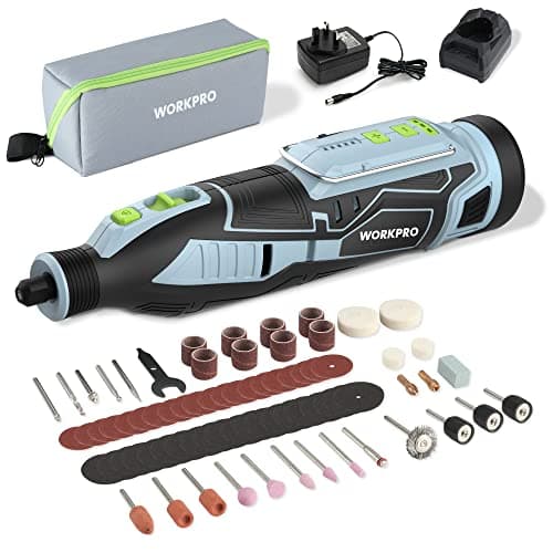 Image of WORKPRO Cordless Rotary Tool kit 12 V, Rotary Tool Set with 114 PCS Accessories, 5 Gears Variable Speed 7500-32000 RPM, Powerful Engraver, Sander, Polisher, Perfect for DIY and Handmade