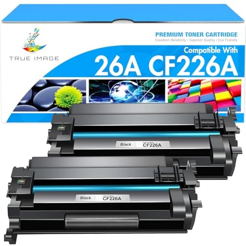 Image of TRUE IMAGE Compatible Toner Cartridge Replacement for HP 26A CF226A 26X CF226X LaserJet Pro MFP M402dn M402n M426dw M426fdw M426fdn M402dw M402d (Black, 2-Pack)