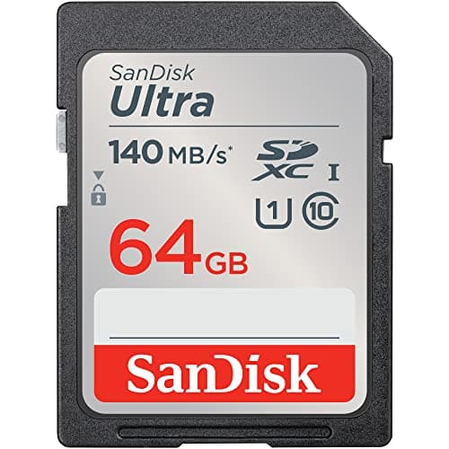 Image of SANDISK Ultra SDXC Card 64GB (Memory Card with up to 140 MB/s read speeds, For Entry Level And Mid-range Compact Camera's, Full HD Video, UHS-I, Class 10, U1