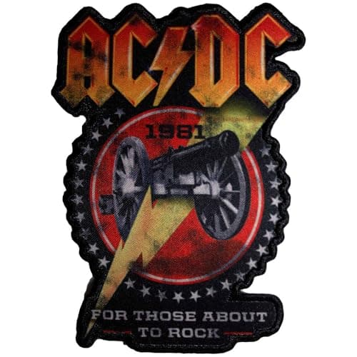 Image of AC/DC for Those About to Rock 1981 Cut Out Woven Patch One Size