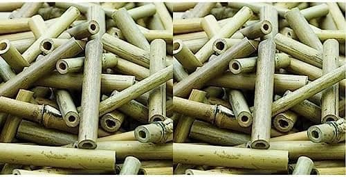 Image of Baker Ross AF926 Short Bamboo Sticks, Sticks for Children and Adults to Create Models or Collages and Decorate Cards and Other Crafts (AF926), Natural, 225g (Pack of 2)