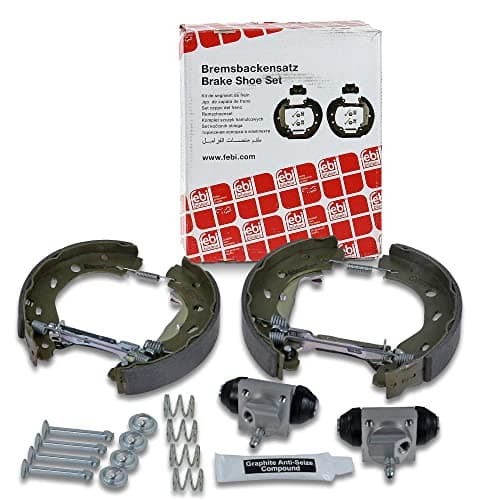 Image of febi bilstein 38619 Brake Shoe Set with additional parts, pack of two