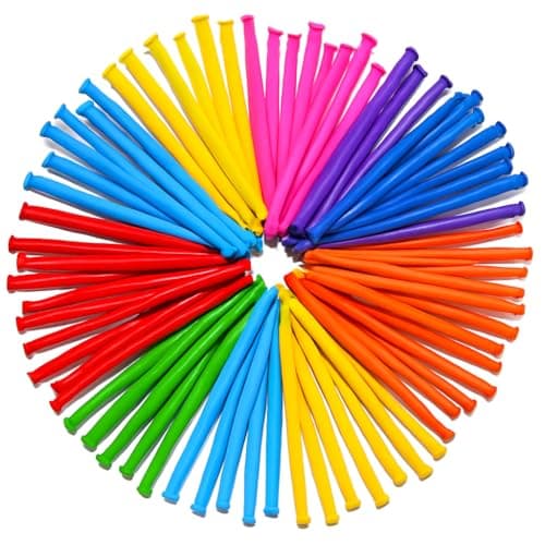 Image of 260Q Professional Balloon Twisting Kit 100 Pack Multicolour Latex Sculpting Balloons for DIY Art & Creative Decorations Elastic Modelling Strings for Events & Parties Mix Colour Vibrant