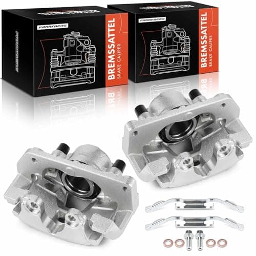 Image of Frankberg Brake Caliper with Bracket Front Left Right 60 mm Compatible with XF X250 XF Sportbrake X250 XK Coupe X150 S-Type X200 XJ X350 X358 Super Eight X350 Replace# C2C27282