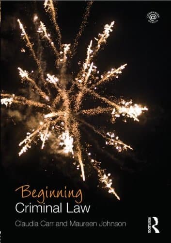 Image of [(Beginning Criminal Law)] [ By (author) Claudia Carr, By (author) Maureen Johnson ] [May, 2013]