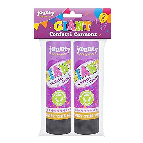 Image of Red Rainbow Giant Party 2PK Confetti Cannons Poppers Shooter Wedding New Years Large Giant
