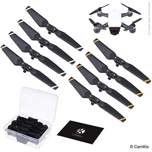 Image of CamKix Propellers replacement for DJI Spark - 2 Sets (8 Blades) - With Convenient Storage Box - Quick Release Foldable Wings - Flight Tested Design - Essential Accessory For Your DJI Spark Drone