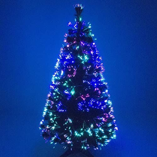 Image of 4ft Green Artificial Fibre Optic Christmas Xmas Tree with Multi LED Source 120cm by The Christmas Centre