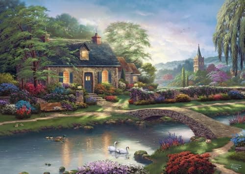 Image of Schmidt | Thomas Kinkade: Stoney Creek Cottage | 1000 Piece Jigsaw Puzzle | Ages 14+ | 1+ Players