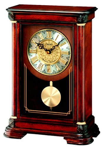 Image of Seiko Wooden Pendulum Mantle Mantel Quartz Battery Clock with Westminster or Whittington Chime, Volume Control QXQ008B