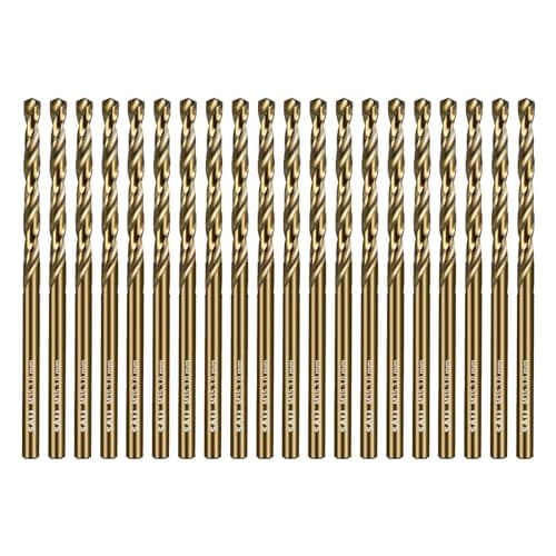Image of SALI Cobalt Drill Bit Set 20Pcs 3mm M35 High Speed Steel Jobber Drill Bit Kit (HSS) Twist Drill Bits for Hardened Metal, Stainless Steel, Cast Iron, Wood and Plastic, with Index Storage Case