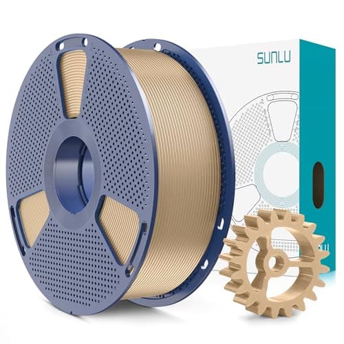 Image of SUNLU PLA+2.0 Filament, Upgrade PLA+ 1.75mm, Tougher and Stronger, Neatly Wound 3D Printer Filament, Dimensional Accuracy +/-0.02mm, Oak(Wood)