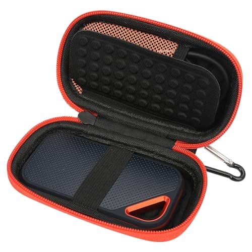 Image of Hard Case for SanDisk Extreme Portable External SSD SDSSDE61 SDSSDE60 SDSSDE30 1TB 2TB, Portable Travel Case for Sandisk Solid State Drive Shockproof Water Resistant Protective Storage Case