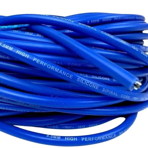 Image of ACC Parts HT Ignition Lead Cable – 2 Metre 8.5mm Blue Silicone Spark Plug Wire – High Performance Spiral Core, Coil Lead, Spark Plug Cable, Engine Tuning Upgrade
