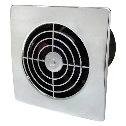 Image of Manrose 100mm Low Profile Extractor Fan/Timer - Chrome