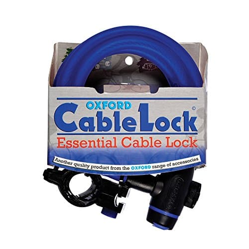 Image of Oxford Cable Bike Lock, 12mm x 1.8m - Blue