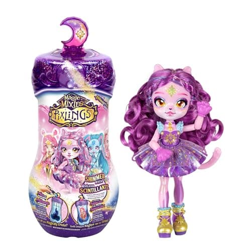 Image of Magic Mixies Pixlings Magic Dolls, 4 Different 2 New and 2 Fashionable, 15 cm, Secret Toy with Potions, Famous (MG101000)