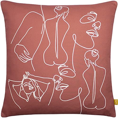Image of furn. Bodyart Polyester Filled Cushion, 100% Recycled Polyester, Clay Red