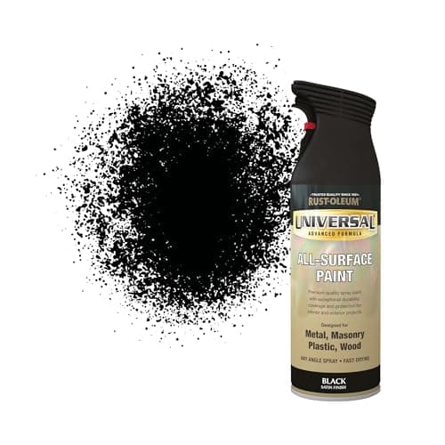 Image of Rust-Oleum 400ml Universal Spray Paint - Satin Black