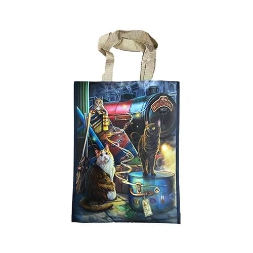 Image of Puckator Lisa Parker Witchwood Express Cat Reusable Shopping Bag - Canvas Tote Bag - Cotton Tote Bags - Eco Gifts for Women and Men - Cloth Shopping Bag Fabric Bag Foldable Bags for Shopping Handbag