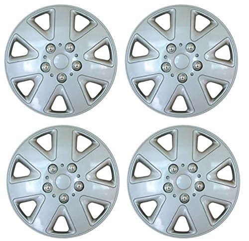 Image of UKB4C Set of 4 15" Silver Wheel Trims/Hub Caps fits VW Golf Polo Touran Caddy