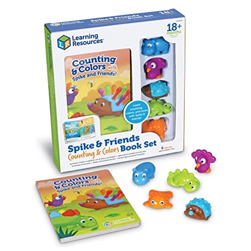 Image of Learning Resources Spike and Friends Counting & Colours Book Set, Toddler Activities, Educational Toys Set, Colour Teaching Toys, 6 Pieces, Age 18 Month+