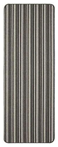 Image of eXtreme Dandy by William Armes, Ios Stripe Indoor Washable Rug (Silver, 180 x 67cm Runner)