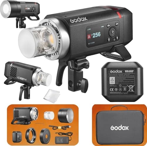 Image of Godox AD400Pro II 400Ws Flash, AD400 Pro II TTL HSS 1/8000s Outdoor Flash with 30W Bi-Color LED Modeling Lamp, 0.01–1s Recycle, ±75K Stable Color, Bowens Mount Adapter, for Canon Nikon Sony Fujifilm