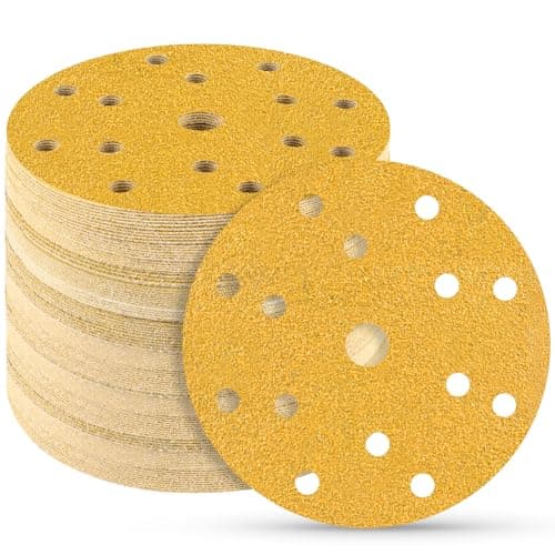 Image of STEBRUAM 40pcs 150mm Sanding Discs,40 Grit 6 inch 15 Holes Hook and Loop Sanding Pads for Random Orbital Sander Pads and All Oscillating Tools