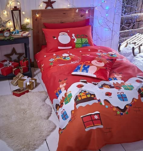 Image of Catherine Lansfield Santa's Easy Care Single Duvet Set Multi