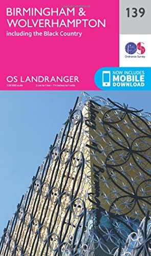 Image of Birmingham & Wolverhampton Map | The Black Country | Ordnance Survey | OS Landranger Map 139 | England | Walks | Cycling | Days Out | Maps | Adventure
