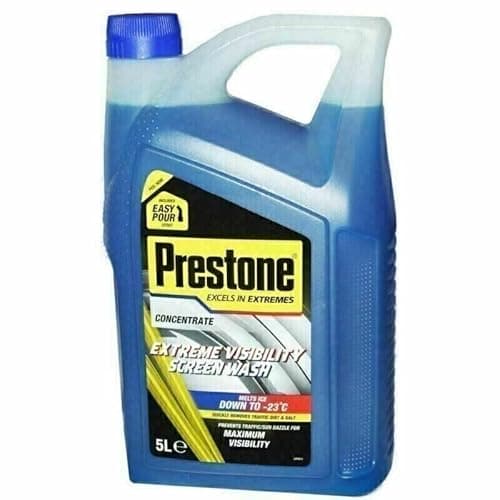 Image of "Prestone Extreme Visibility 5L Concentrate Car Screen Wash - All-Season Clean: Superior Visibility Formula for Your Vehicle"