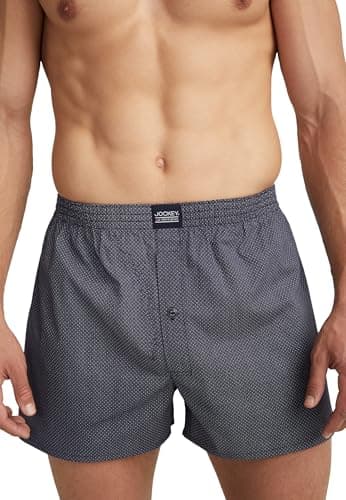 Image of Jockey Men's Boxer Woven - 3 Pack, Navy, M