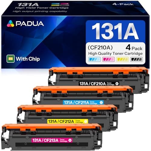 Image of 131A Toner Cartridges Compatible CF210A CF211A CF212A CF213A Toner Replacement for HP Pro 200 Color MFP M276nw M251nw M276n M251n Printer(4 Pack)