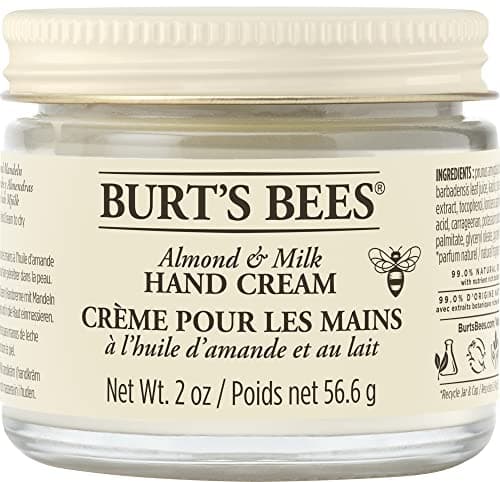 Image of Burt's Bees Almond & Milk Hand Cream For Very Dry Hands, Hand Moisturiser With Sweet Almond Oil & Beeswax, 56.6g