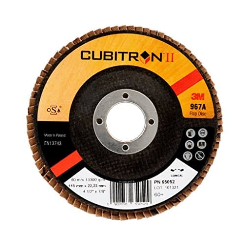 Image of 3M™ Cubitron™II Flap Disc 967A, 115 mm x 22 mm, 60+, Conical, 1 Disc / Box