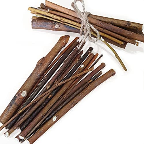 Image of Nature's Goodies Organic White Willow UK Wood Sticks Pet Chew Toy for Rabbits Guinea Pigs and Small Pets