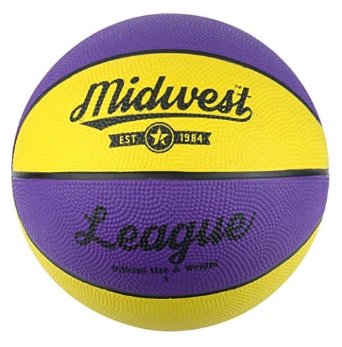 Image of Midwest Kids League Basketball, Yellow/Purple, Size 3