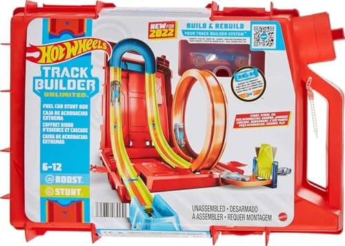 Image of Hot Wheels Track Builder Unlimited Fuel Can Stunt Box, Track Build for Stunting and Storing Toy Cars, Build and Rebuild Track, Toys for Ages 6 to 12, One Pack, HDX78 (Package may vary)