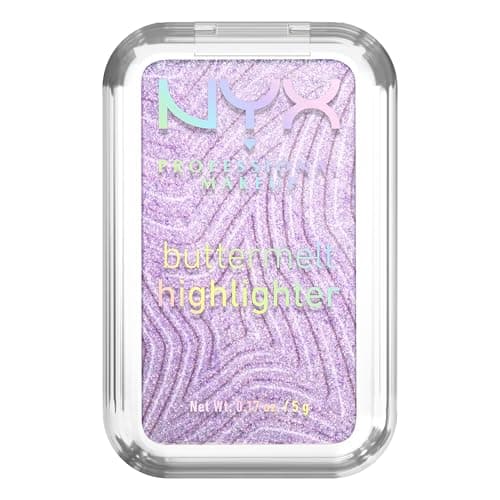 Image of NYX Professional Makeup Buttermelt Highlighter, Powder Highlighter, 12 HR Wear, Fade & Transfer Resistant, Buildable, High Impact Glow, No 1 Butta, 1 Count