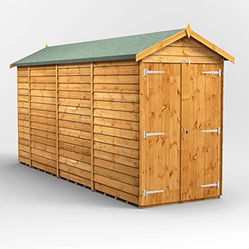 Image of Powersheds High Grade Premium Apex Overlap Wooden Cabin with Security Features, Door & Window Flexibility, made from 10 mm Extra Thick Timber & Toughened Glass