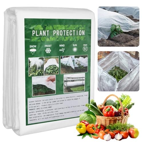 Image of Sylken 2x5m Plant Fleece Frost Protection - 35gsm Heavy Duty Plant Antifreeze Cloth Winter Garden Protection Cloth for Vegetables Flower from Birds Insects