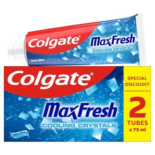 Image of Colgate Max Fresh Cooling Crystals Toothpaste 75ml x2