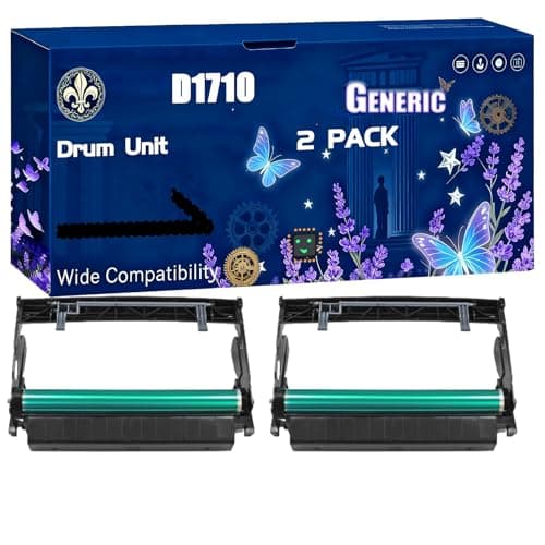 Image of D1710 Drum Unit Compatible for Dell 1700 1700 n 1710 1710 n P 1700 P 1700 n P 1700 Series Printers, Black High Yield 30000 Pages Printer Accessories (2-Pack Black)