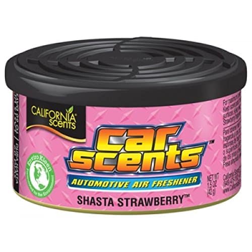 Image of California Scents Car Scents Cool Air Freshner Fragrence Smell , Shasta Strawberry , 1.5 Ounce Cans (Pack of 12)