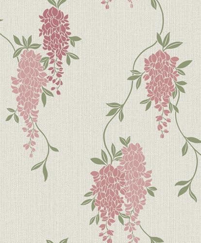 Image of Fine Decor FD43671 Wisteria Floral Wallpaper, Pink