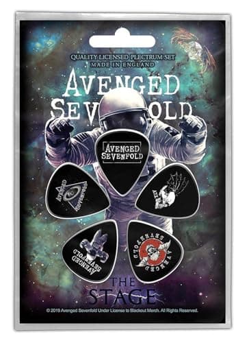 Image of Avenged Sevenfold Plectrum The Stage Set of 5 Multicolours