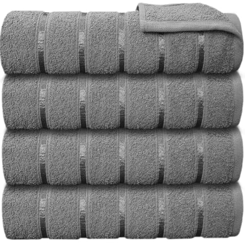 Image of ZZZMRH Towels Premium Extra Large Bath Sheets Pack of 4, 100% Egyptian Cotton Bath Towel Set Highly Absorbent – Quick Dry Super Soft Hotel Quality Towels Bath Sheets, Silver