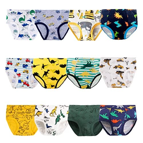 Image of JackLoveBriefs Boys' Briefs Dinosaur Truck toddler underwear boys(Pack of 12,2-3 years, MULTICOLOR,Size:100)